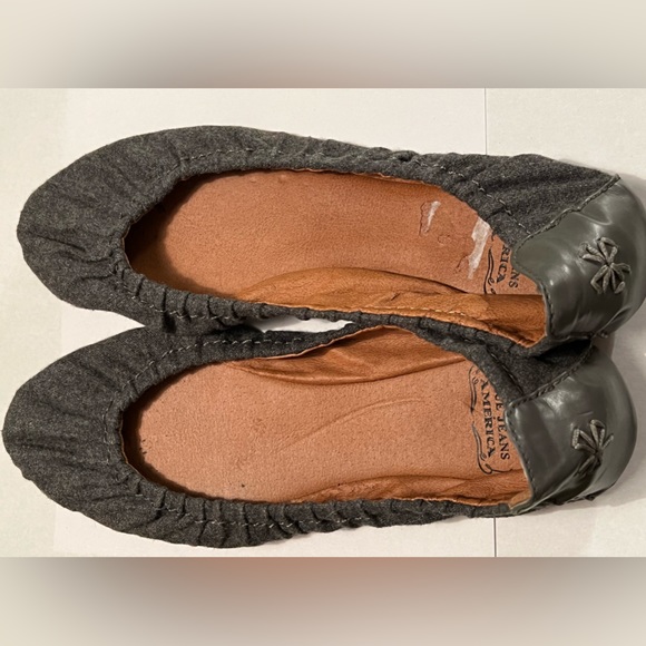 7 LUCKY BRAND Flats Flannel fabric slip on pleated gathered - Picture 8 of 10